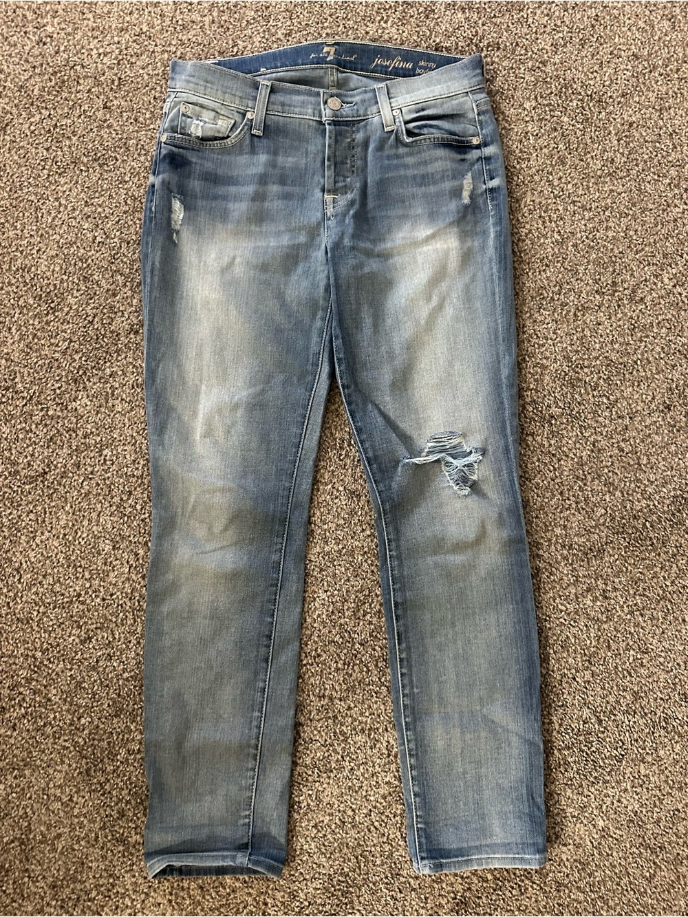 Blue Distressed Women’s Jeans